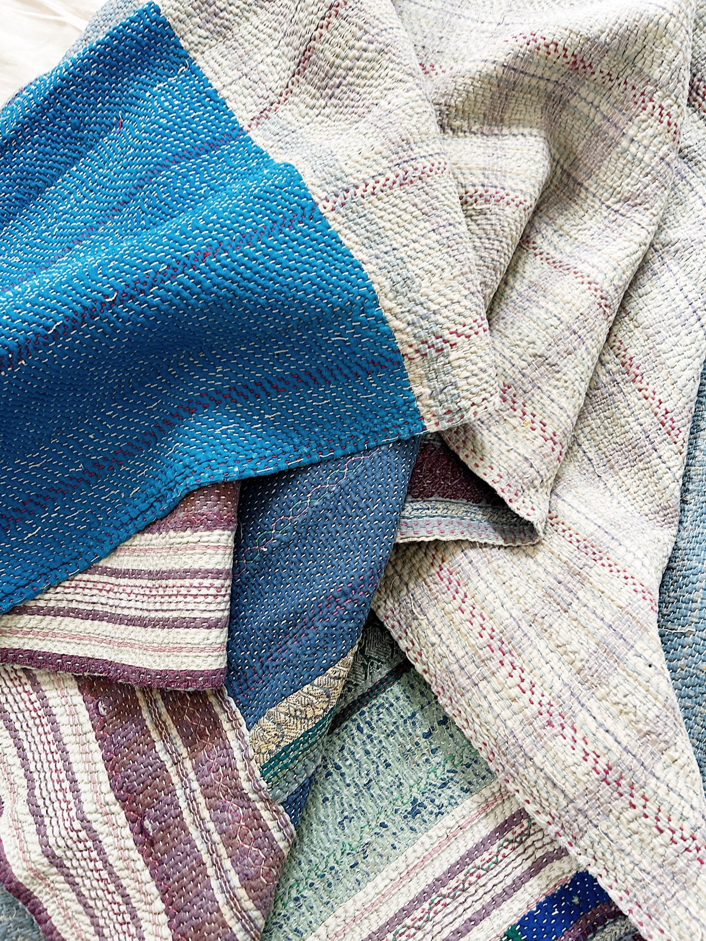 Vintage Large Patch Kantha Quilt