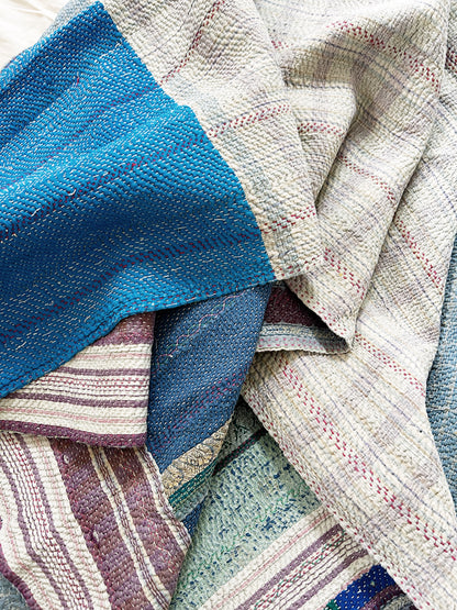 Vintage Large Patch Kantha Quilt