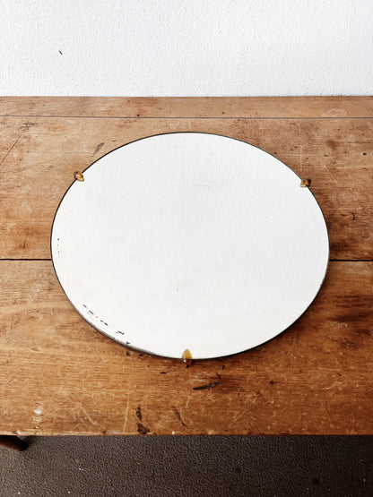 Round Industrial Edge Vintage Mirror