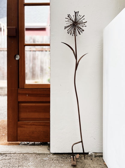 Vintage Metal Flower Sculpture