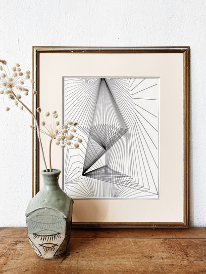 Original Pen and Ink Optic Drawing