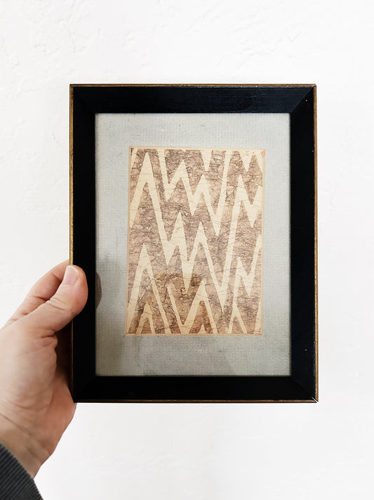 Framed Antique Paper Art