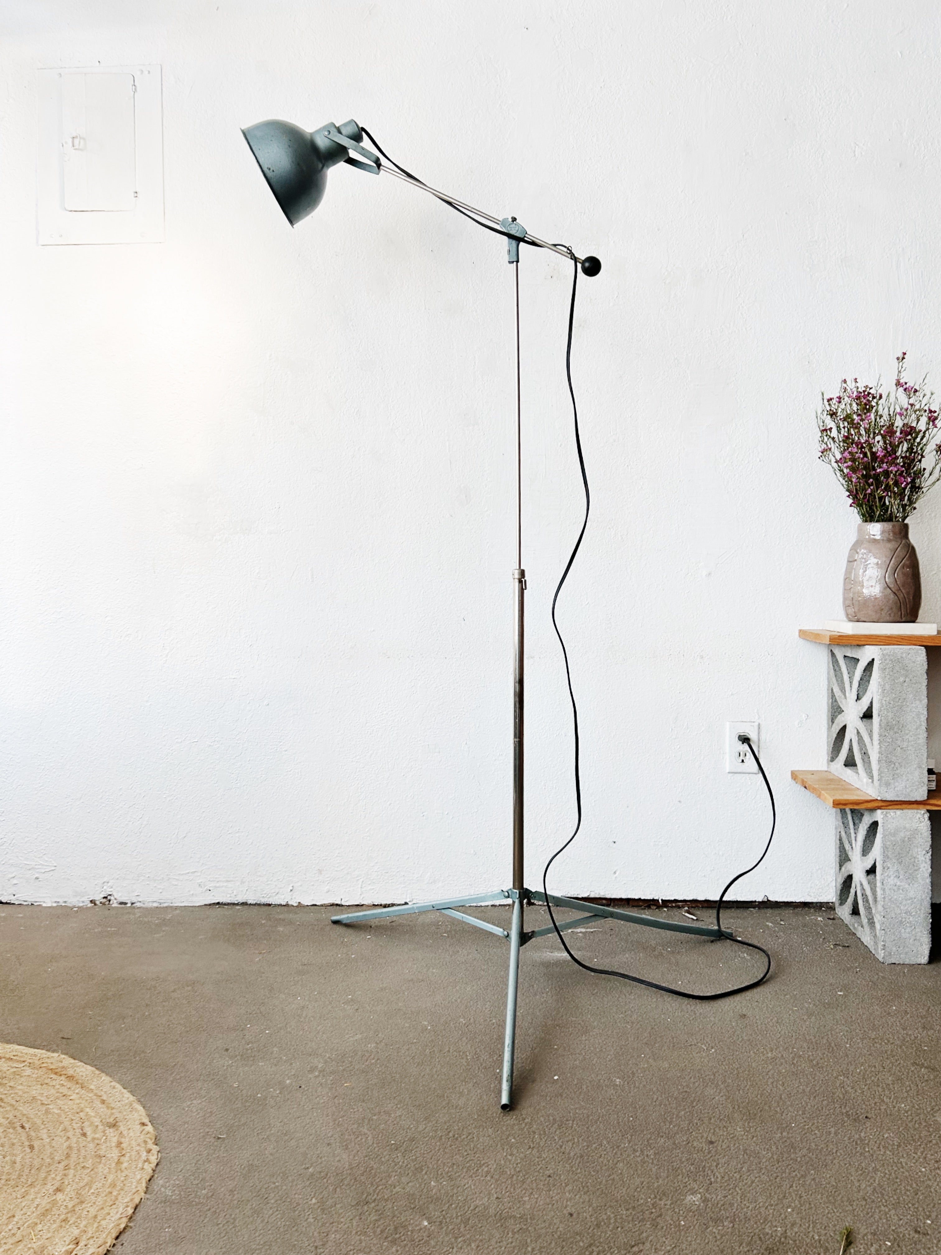 Mid Century Bretford Tripod Articulating Lamp