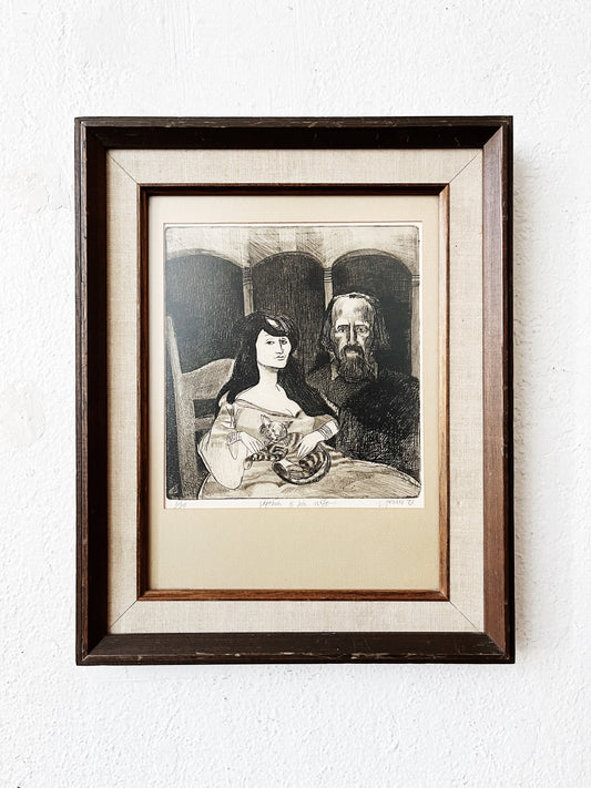 Original Vintage Etching