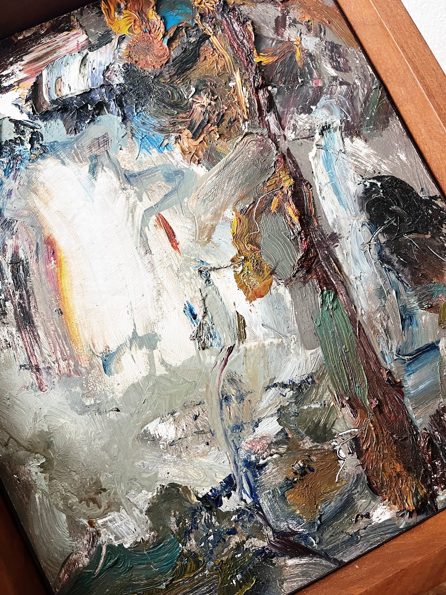 Original Mid Century Abstract Expressionist Oil Painting