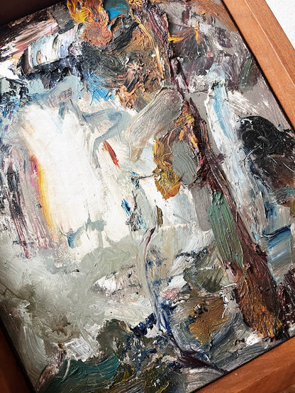 Original Mid Century Abstract Expressionist Oil Painting