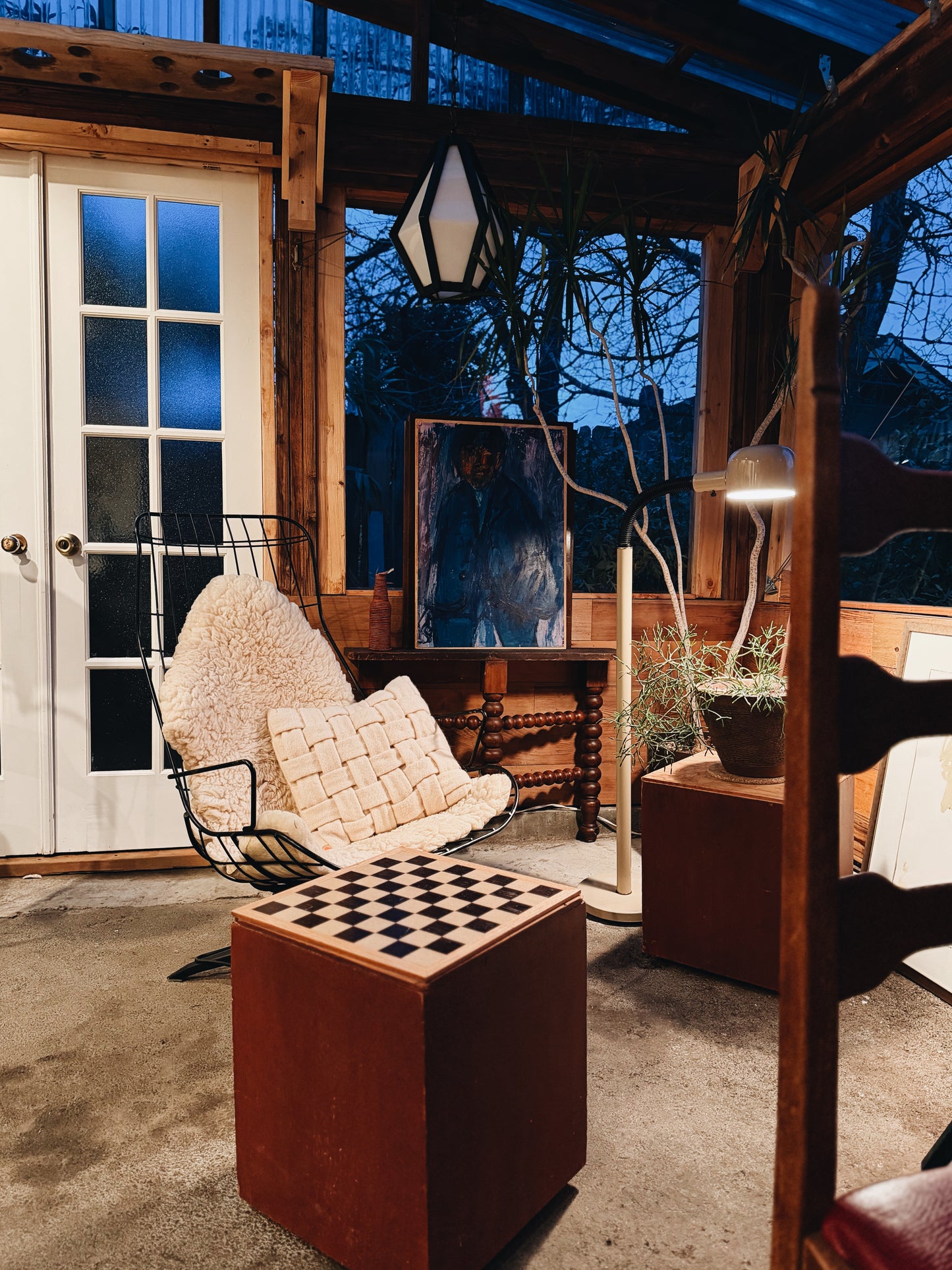 Vintage Homecrest High Back Rocker Chair