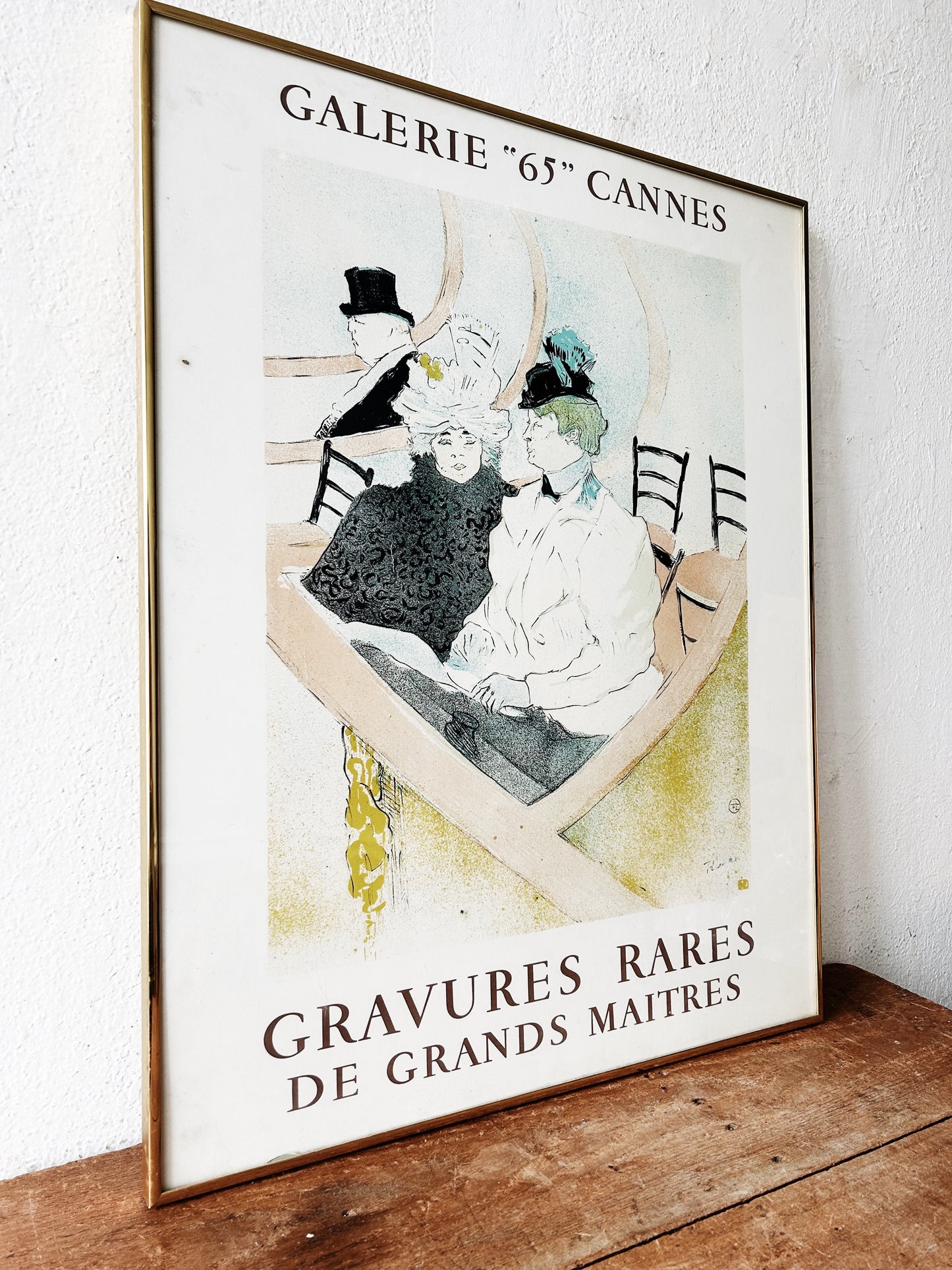 Vintage Framed Toulouse Lautrec Gallery Poster