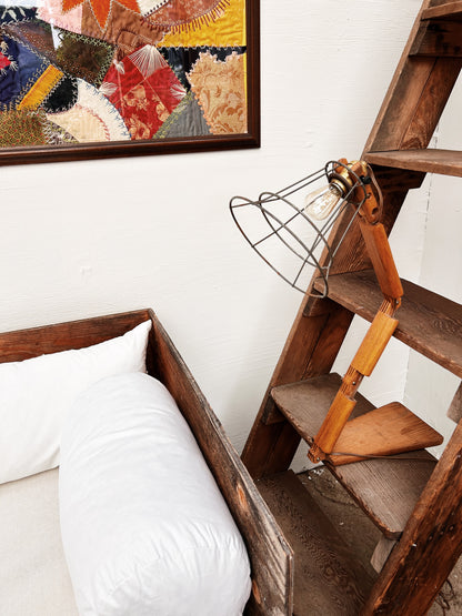 Handmade Articulating Wood Lamp