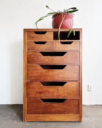 XL Antique Wood Chest of Drawers