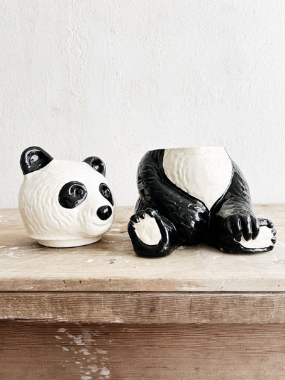 Mid Century Panda Cookie Jar