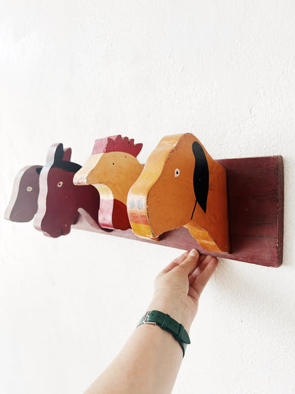 Vintage Handmade Oversized Folk Art Rack