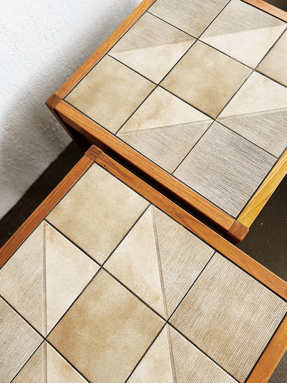 Gangso Møbler Danish Teak and Ceramic Inlay Table