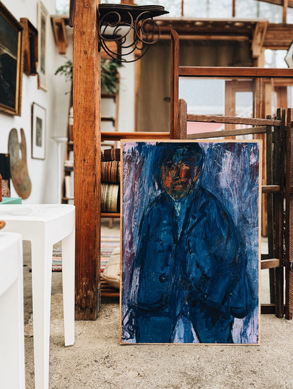 Vintage Belgian Expressionist Portrait