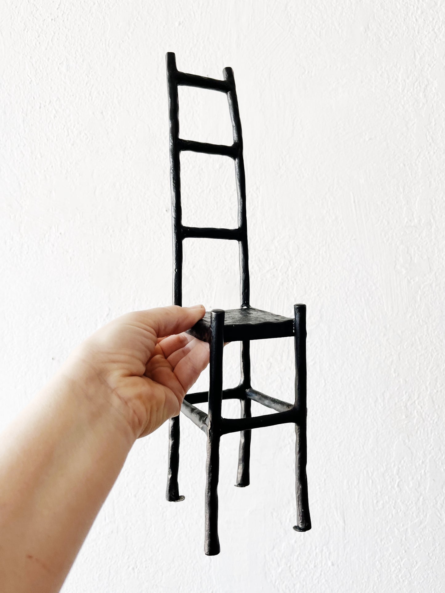 Cast Iron Chair Sculpture