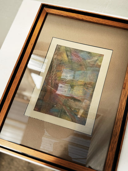 Leonard Dixon Abstract Pastel Drawing