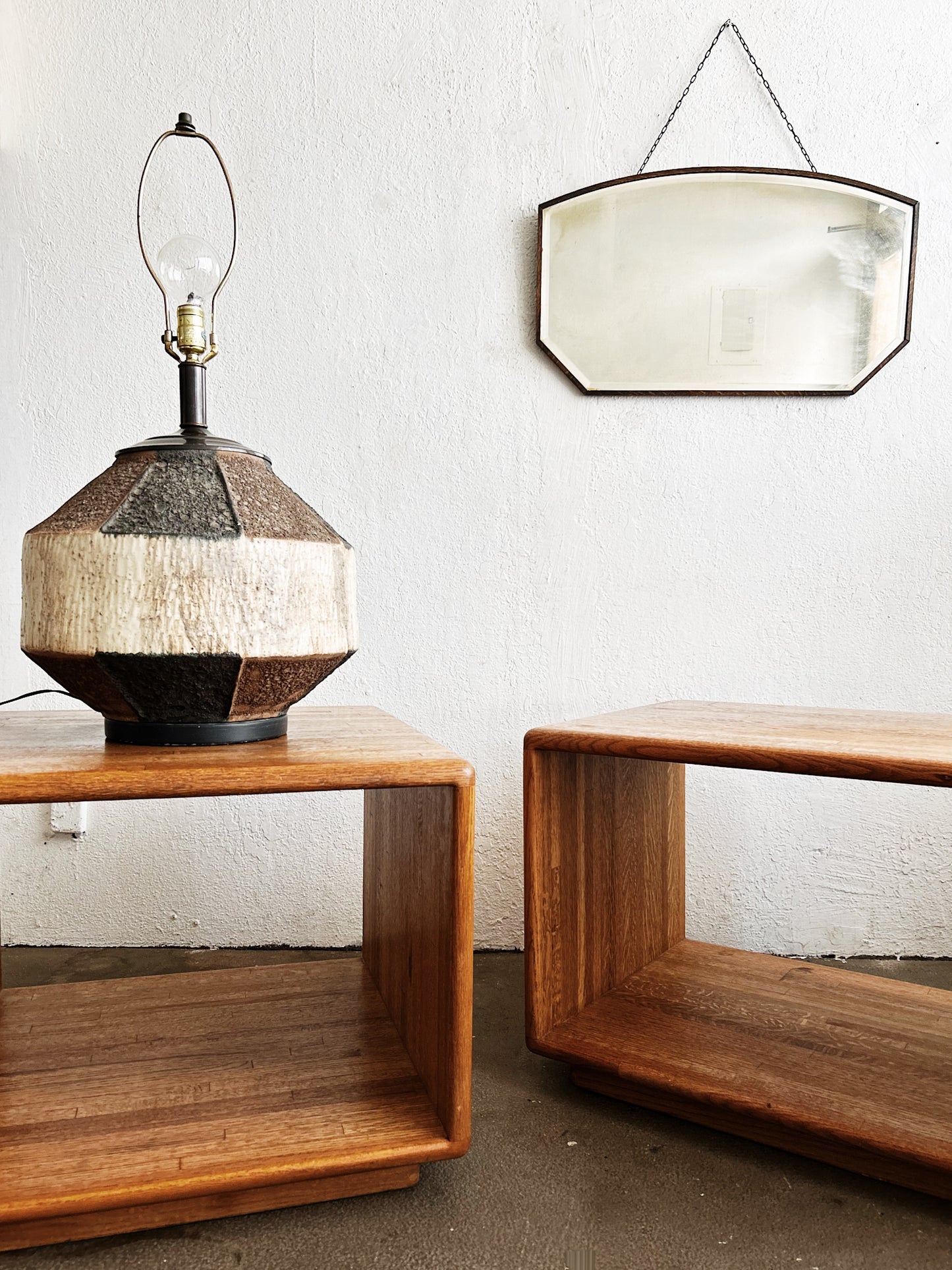 Vintage Oak Cube Tables