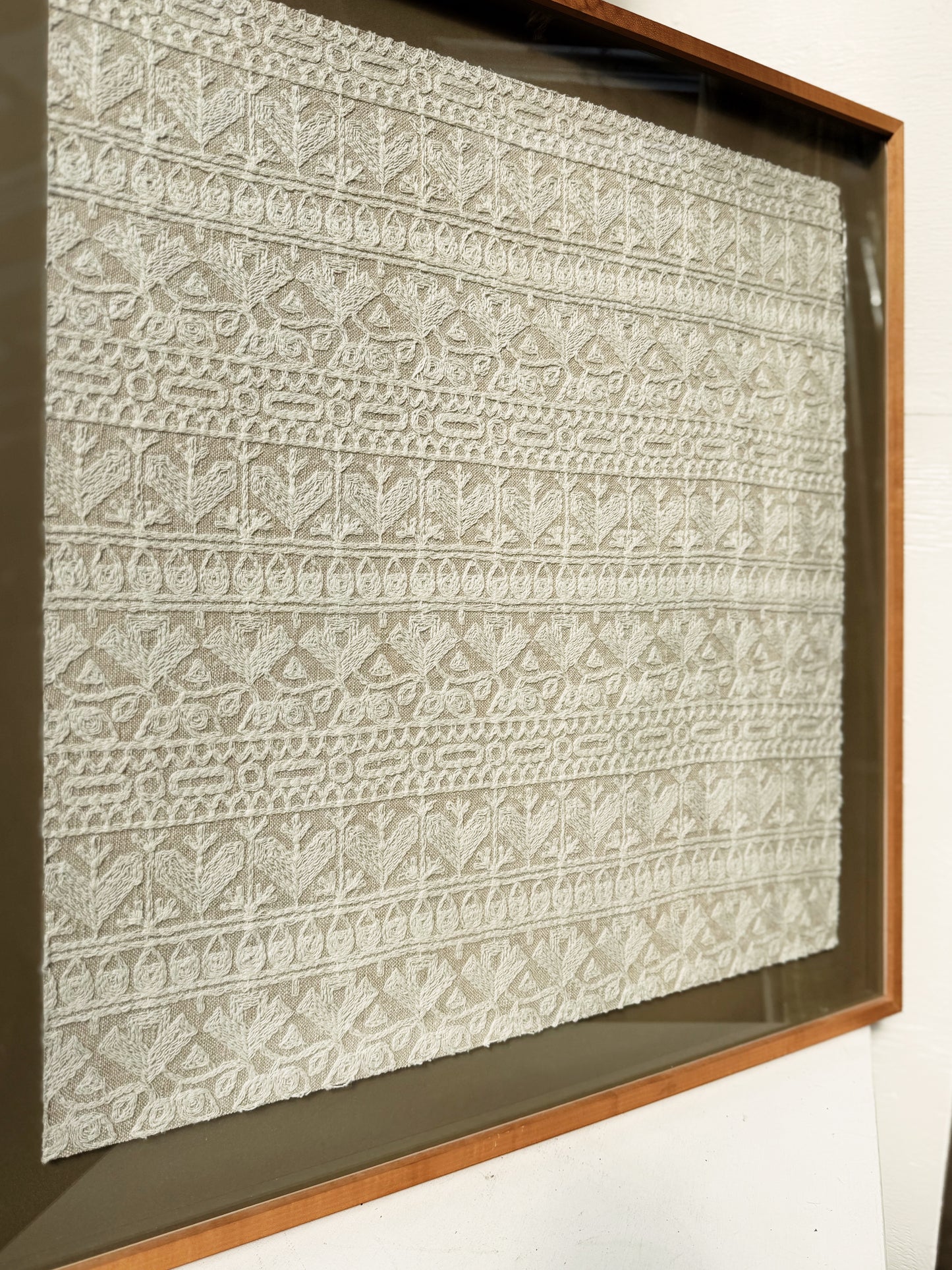 Vintage Framed Textile Art