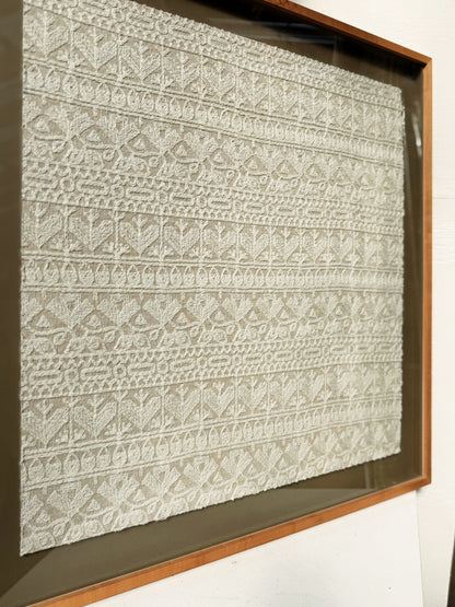 Vintage Framed Textile Art