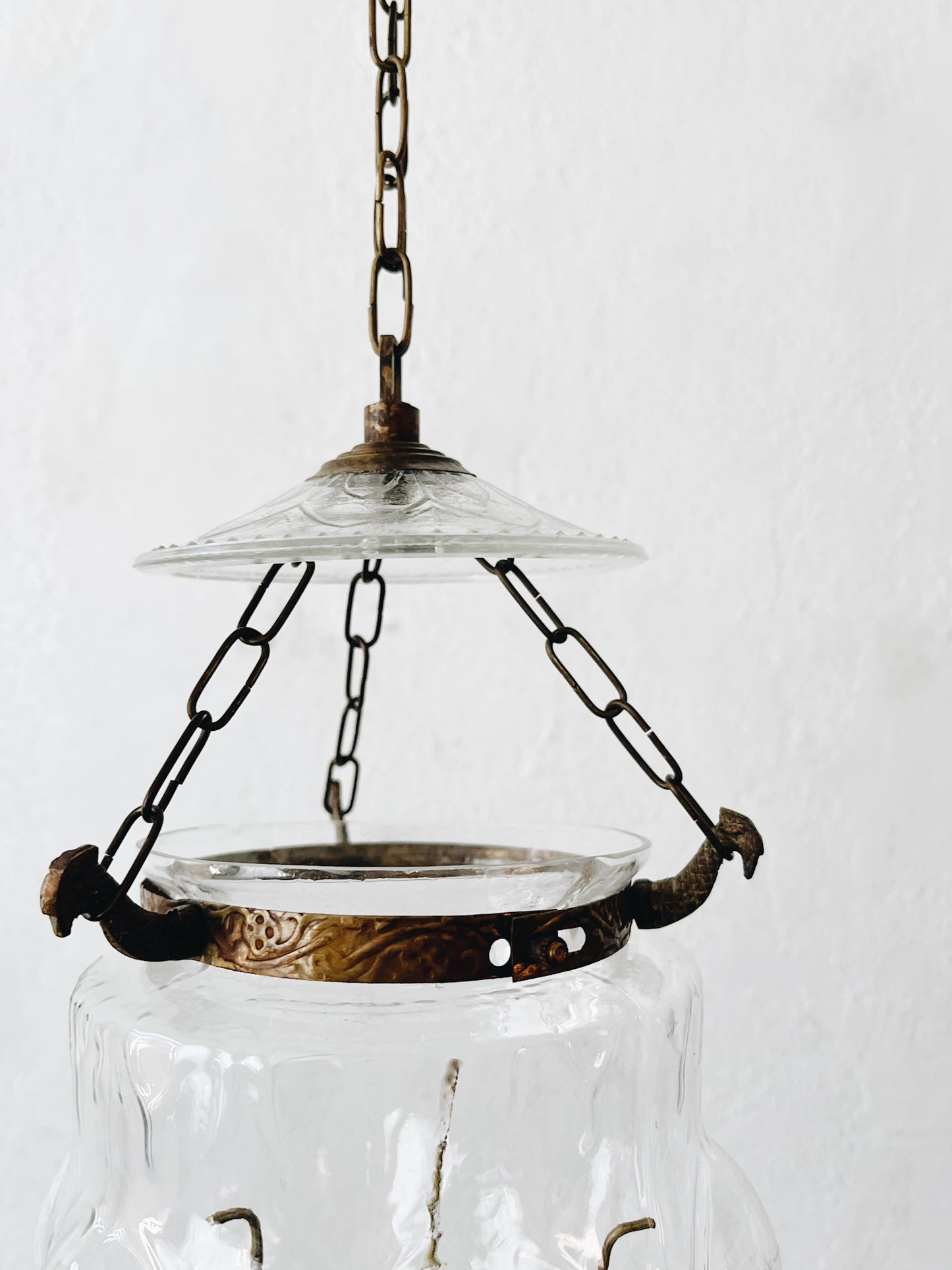 Vintage Pressed Glass Lantern