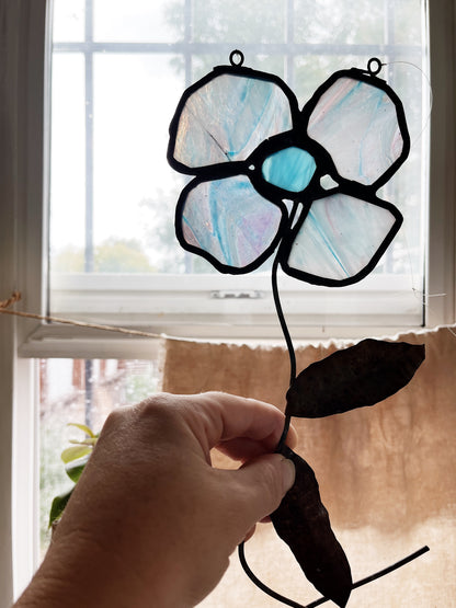 Vintage Stained Glass Flower