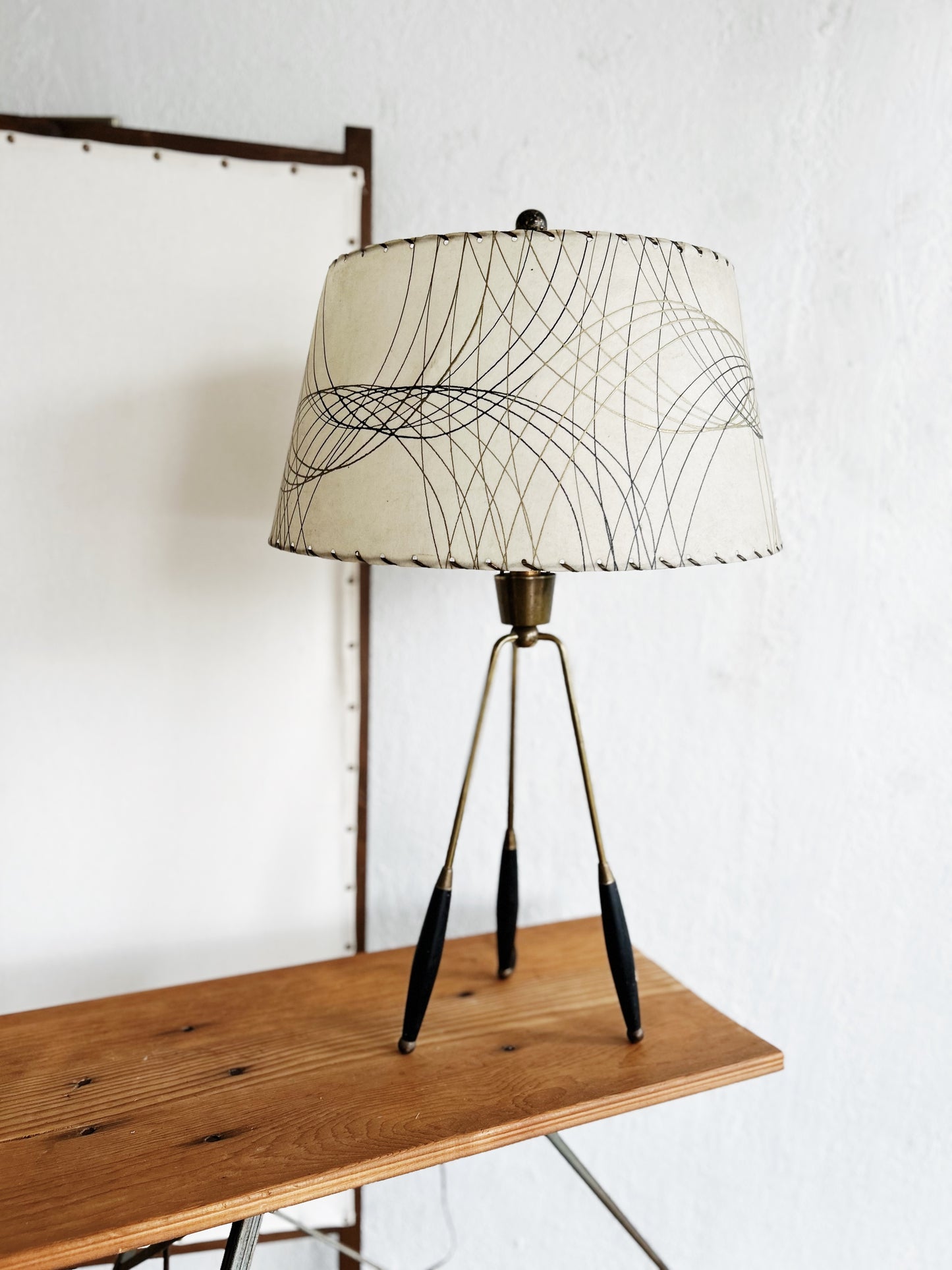 Tall Mid Century Tripod Lamp