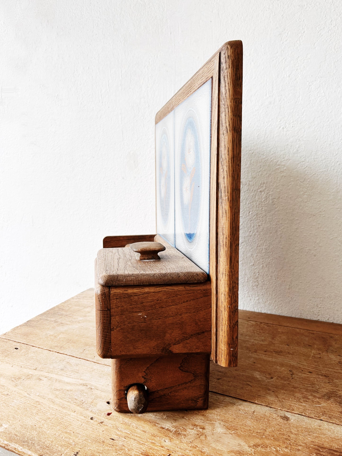 Large Vintage Oak Kitchen Cubby