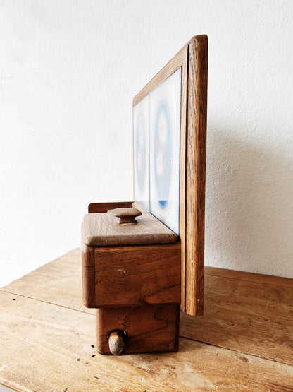Large Vintage Oak Kitchen Cubby