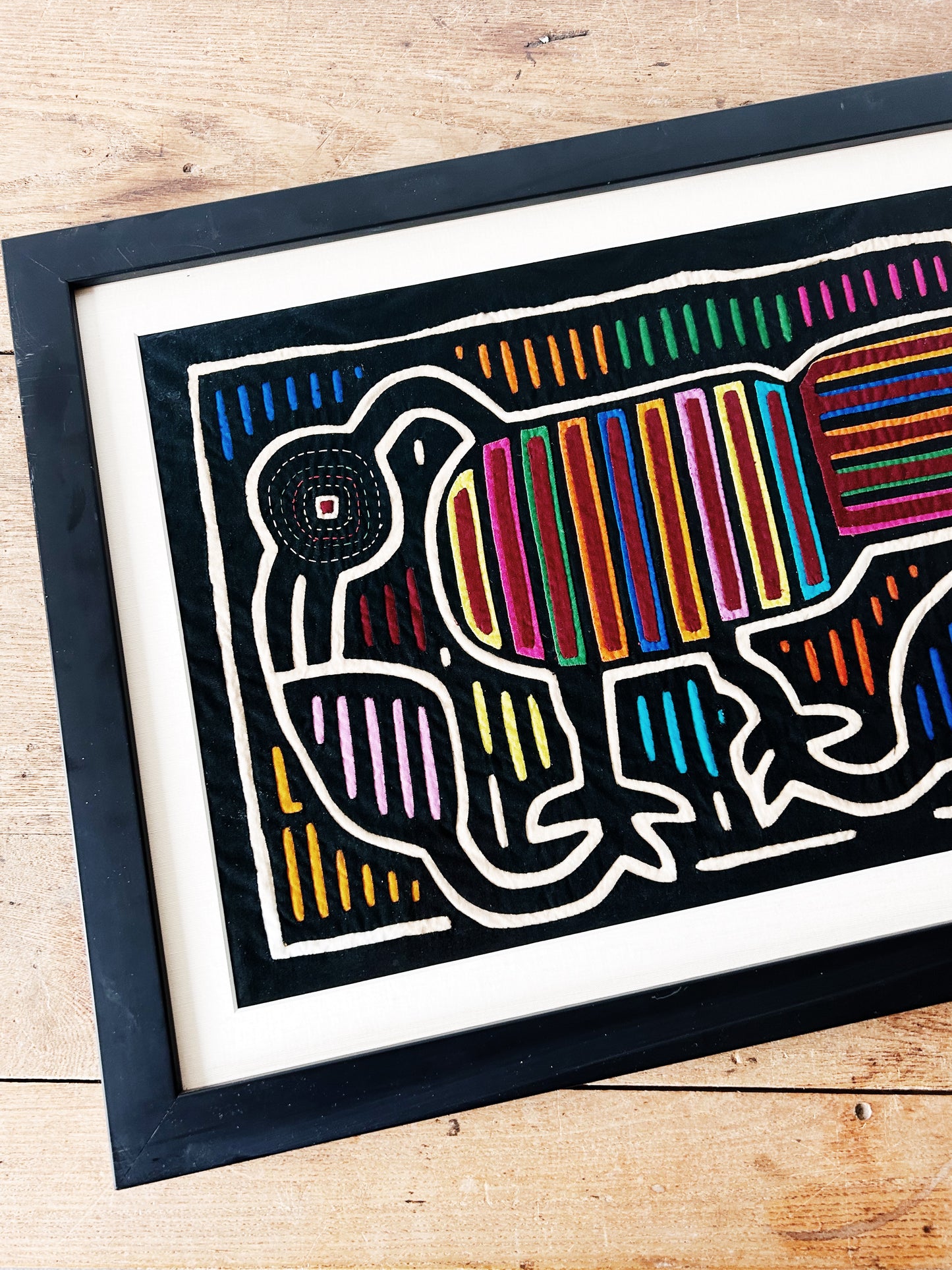 Vintage Framed Mola Textile