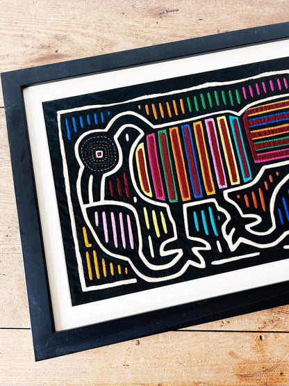 Vintage Framed Mola Textile
