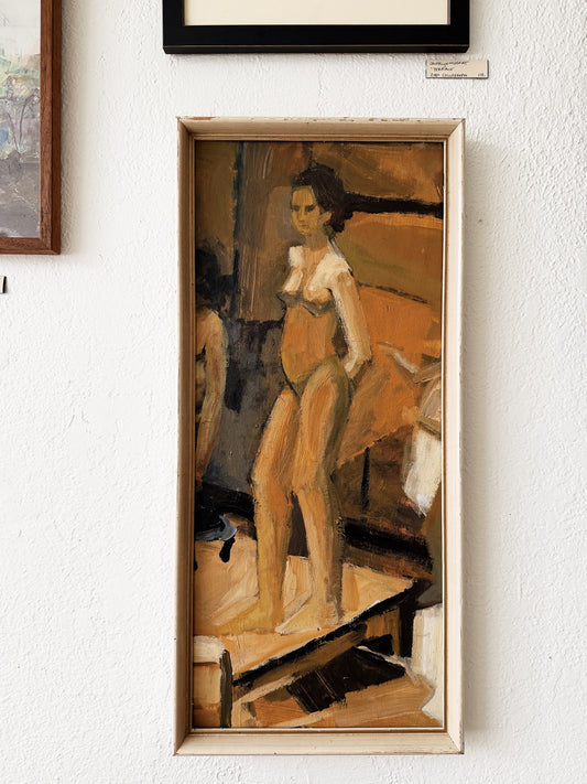 Vintage Figural Study Painting