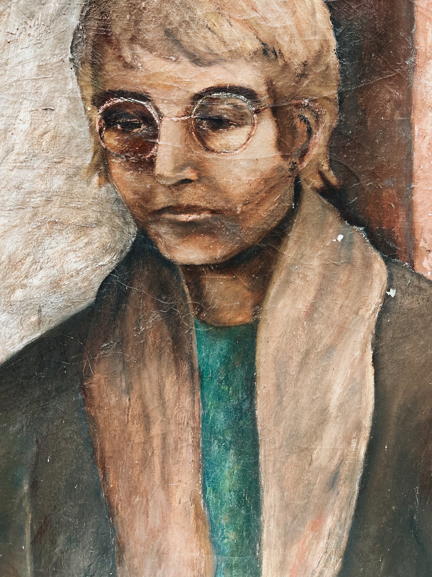 Vintage Oil Portrait Painting