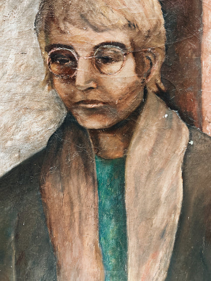 Vintage Oil Portrait Painting