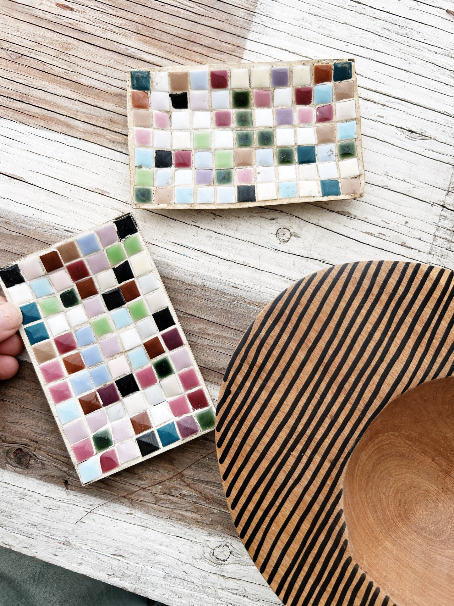 Vintage Mosaic Tile Dish