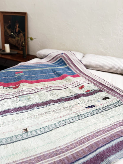 Vintage Large Patch Kantha Quilt