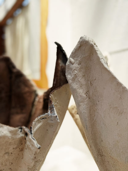 Vintage Plaster Mâché Planter
