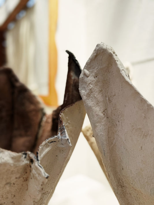Vintage Plaster Mâché Planter