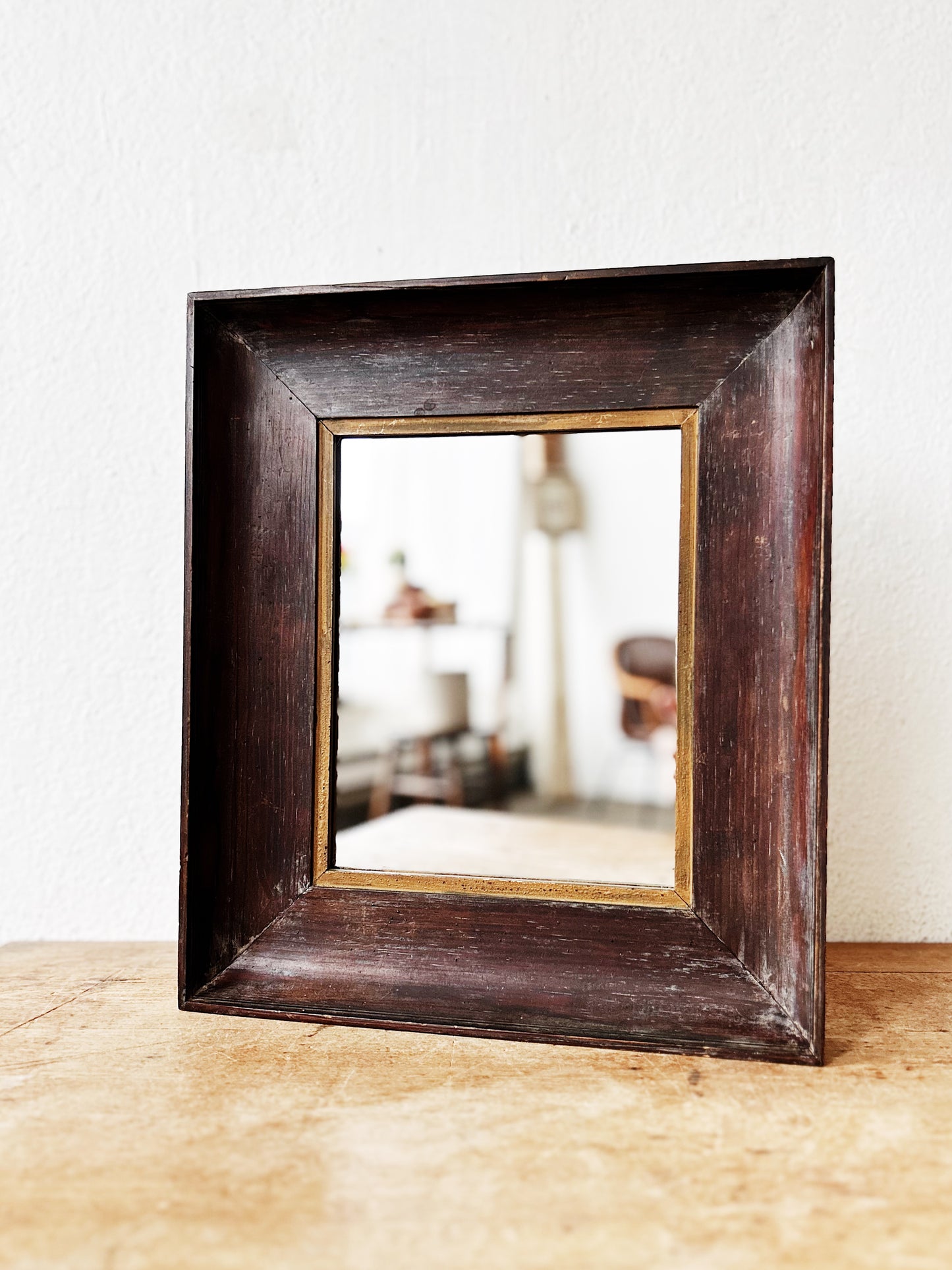 Antique Wood Mirror