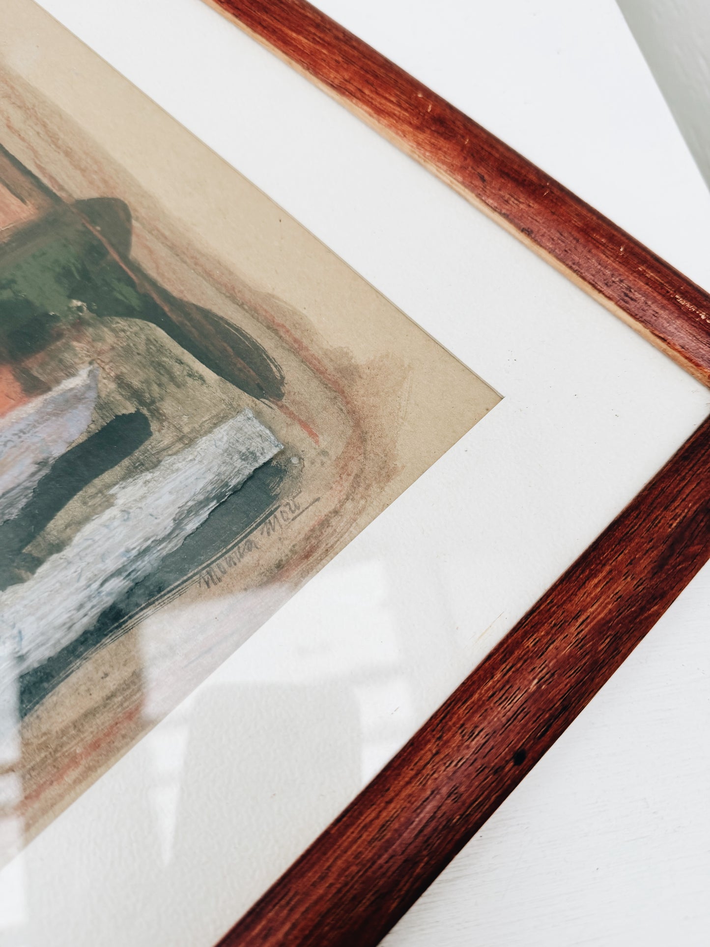 Vintage 1970s Abstract Landscape Painting