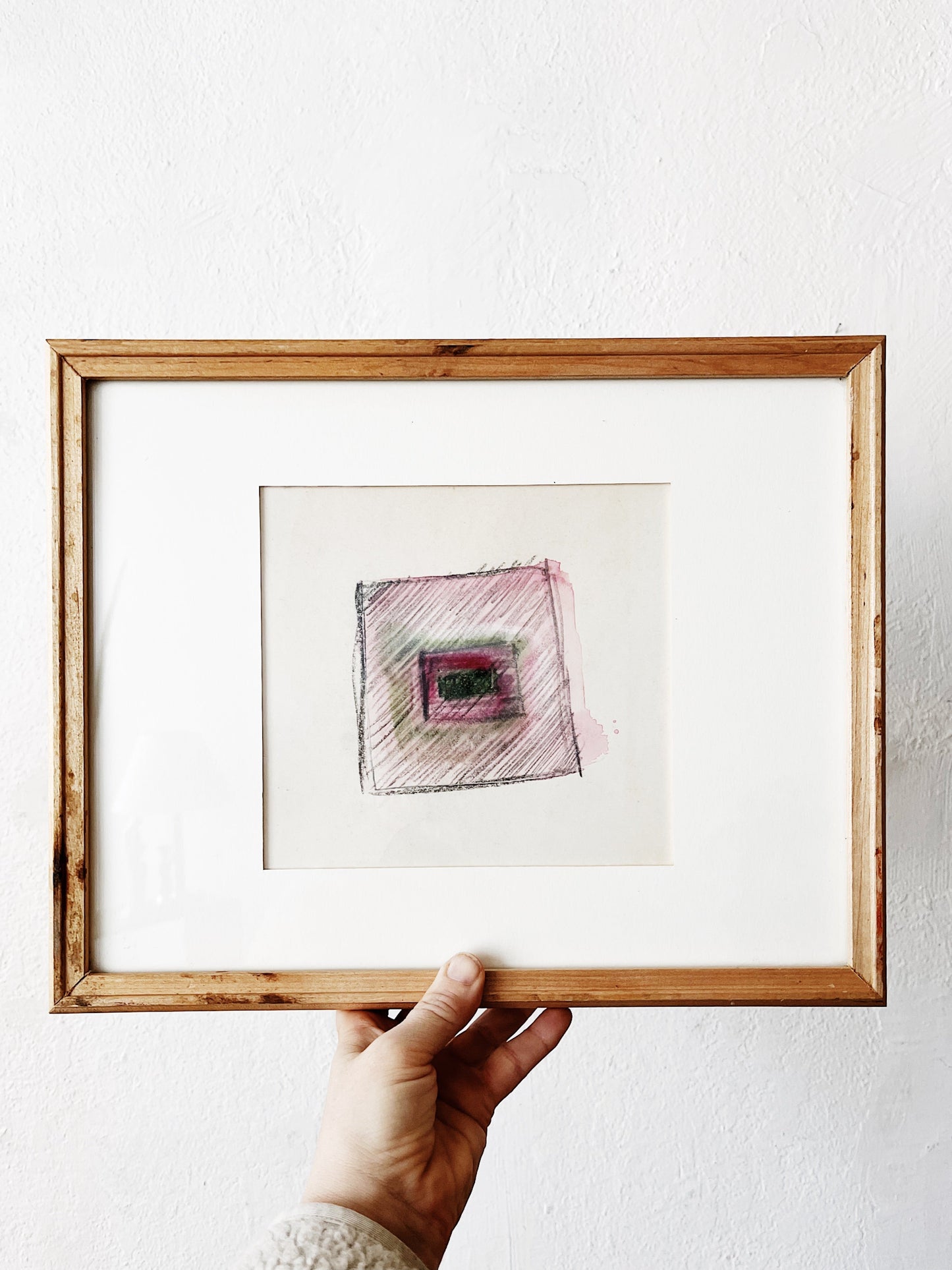 Vintage Lourdan Kimbrell Original Mixed Media Painting