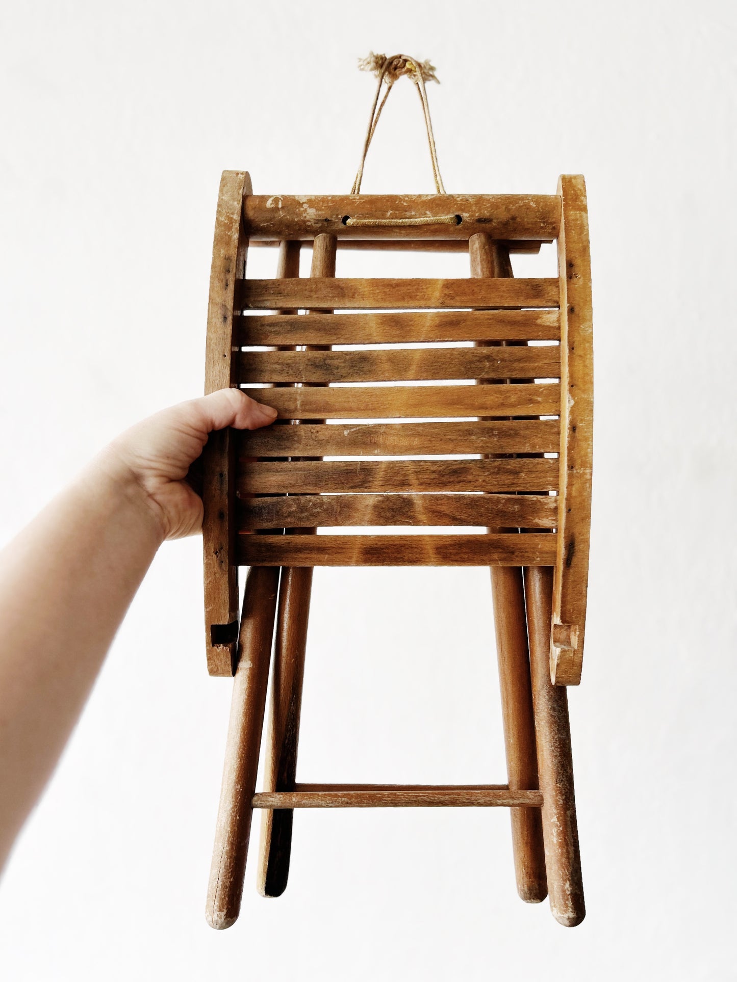 Antique Folding Camp Stool