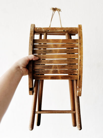 Antique Folding Camp Stool