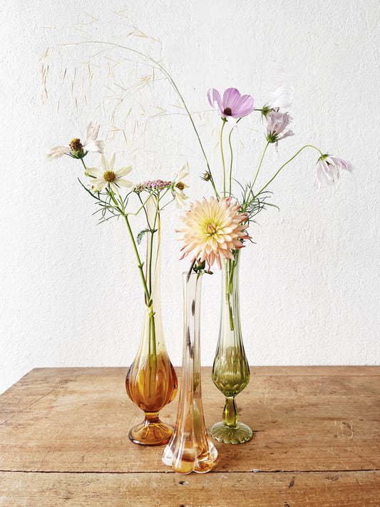 Mid Century L E Smith Glass Vase