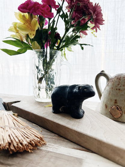 Hand Carved Stone Bear