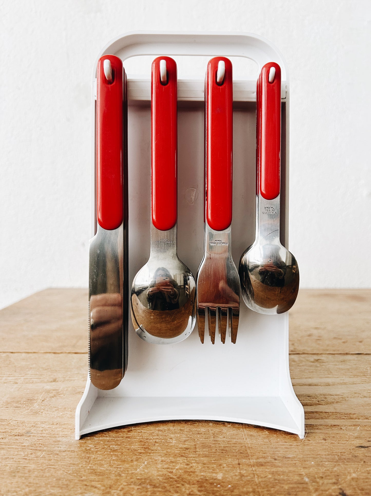 1980’s 24 pce Cutlery Set with Stand