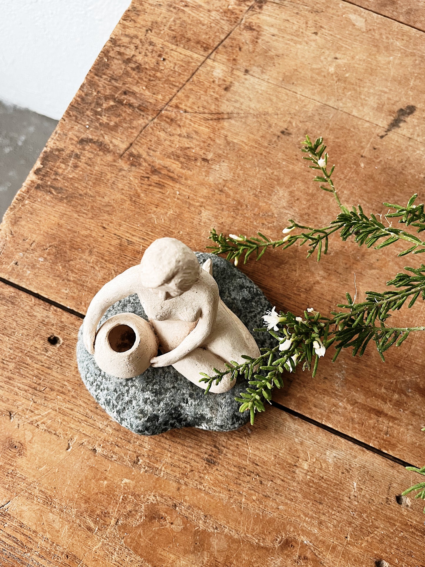 Figural Clay Sculpture