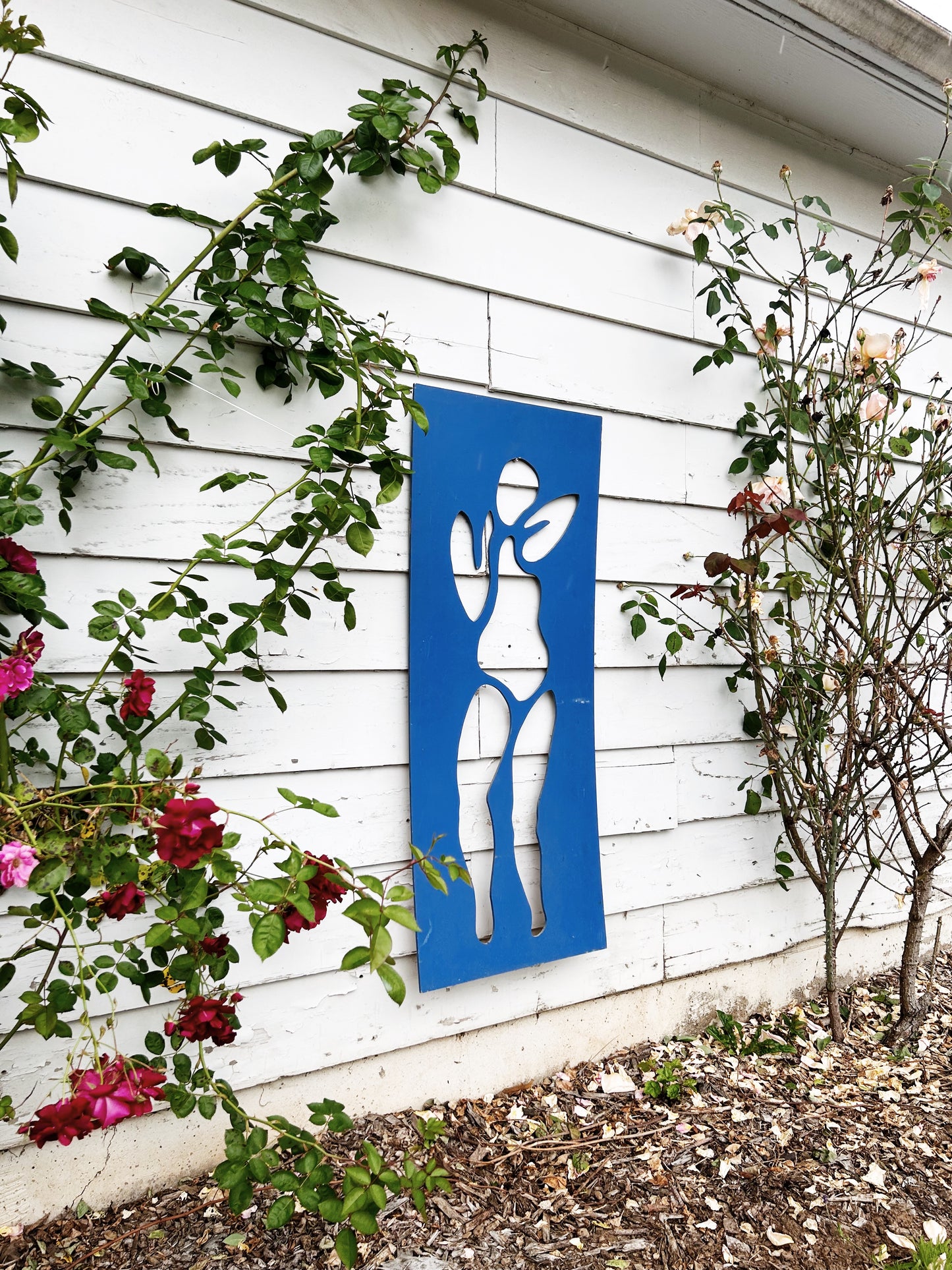 Large Figural Cut Wood Art Panel