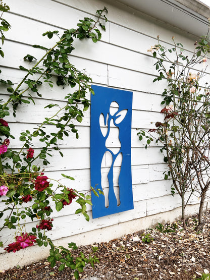 Large Figural Cut Wood Art Panel