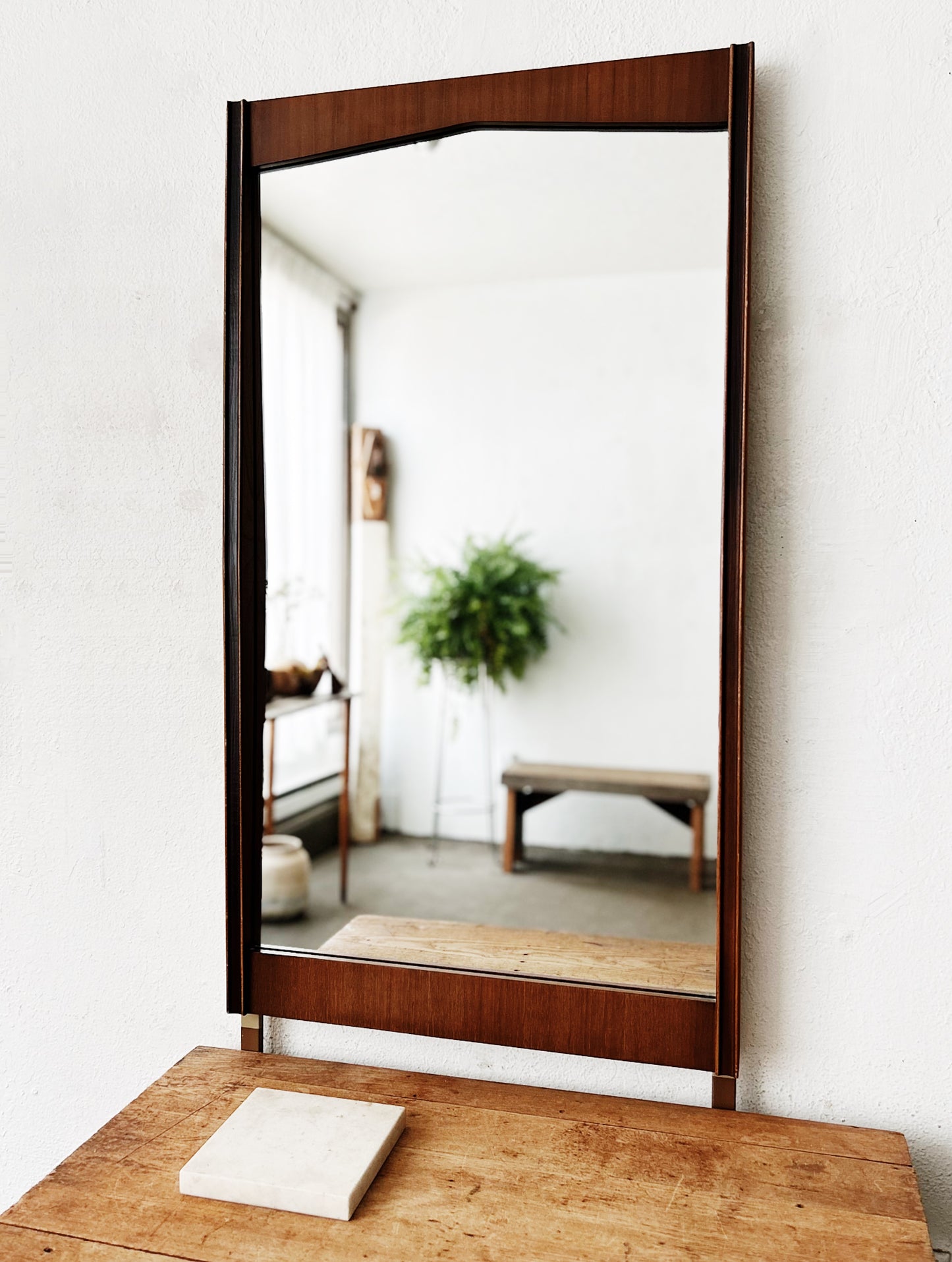 Mid Century Walnut Mirror