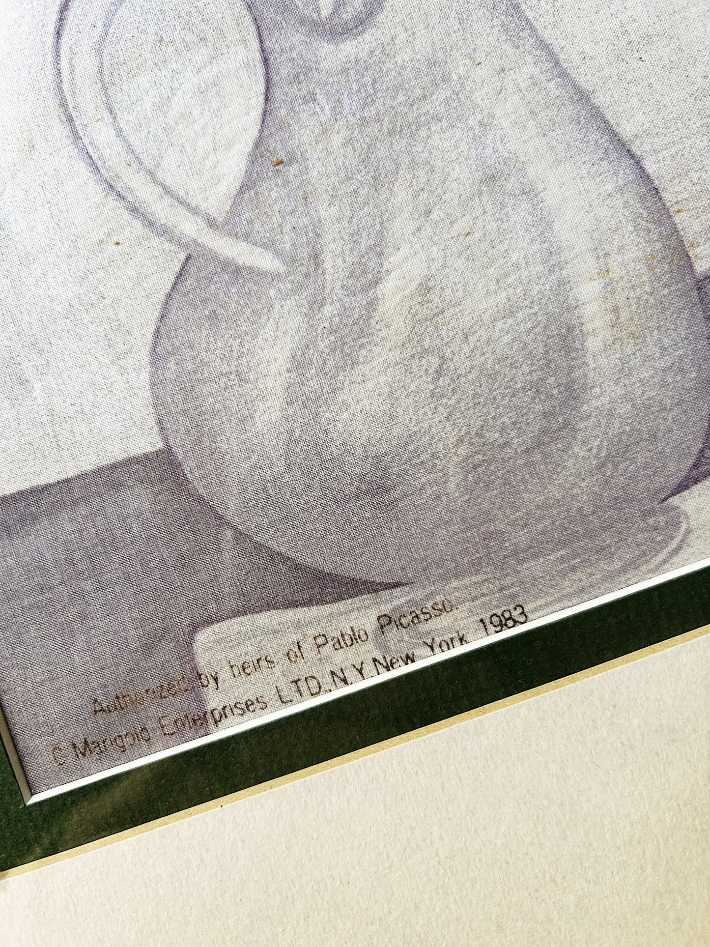 Rare Vintage Framed Picasso Silk